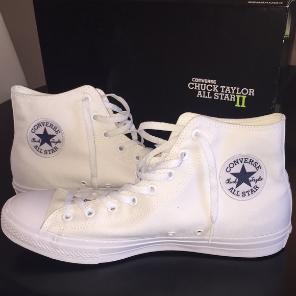 Converse Other - Converse Chuck Taylor II All White Sneakers -Sz 13